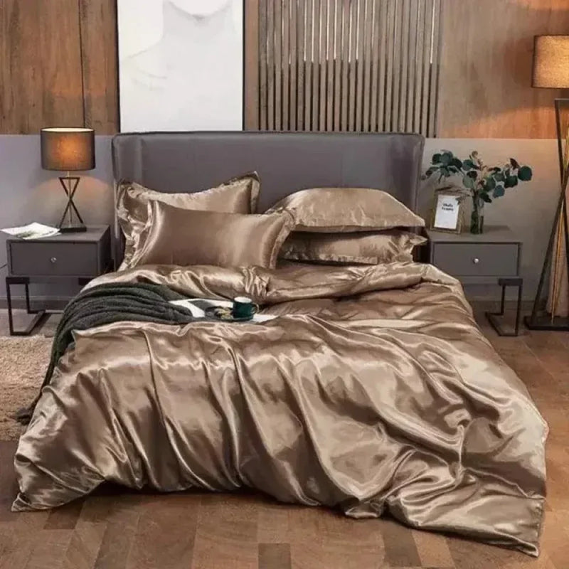 Conjunto de Roupas de Cama de Cetim - Tazzi